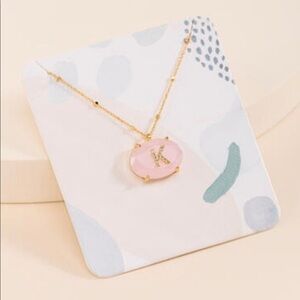 Francescas K Initial Faceted Stone Necklace
